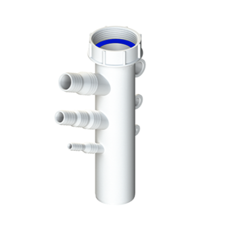 Attacco condensa multifunzione per sifone lavello cucina da 11/2" x tubo da 40 mm - LB Plast