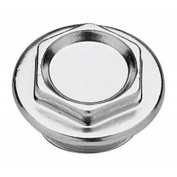 Tappo zincato Dx 11/4" per radiatore ghisa. Flangia 56mm