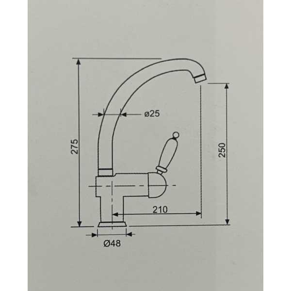 Miscelatore Lavello Cucina Serie Retrò BRONZO - OIOLI RUBINETTERIE - immagine 3
