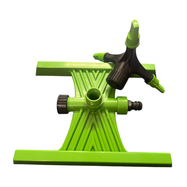 Irrigatore da giardino rotante con 3 braccia su base in plastica con raccordo rapido - immagine 2