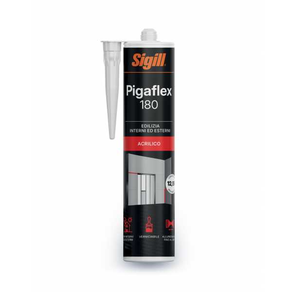 Silicone Sigillante Pigaflex 180 acrilico per edilizia interni ed esterni bianco - Sigill