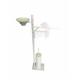 Piantana wc bidet bagno con porta sapone slim bianco opaco - CQUBO