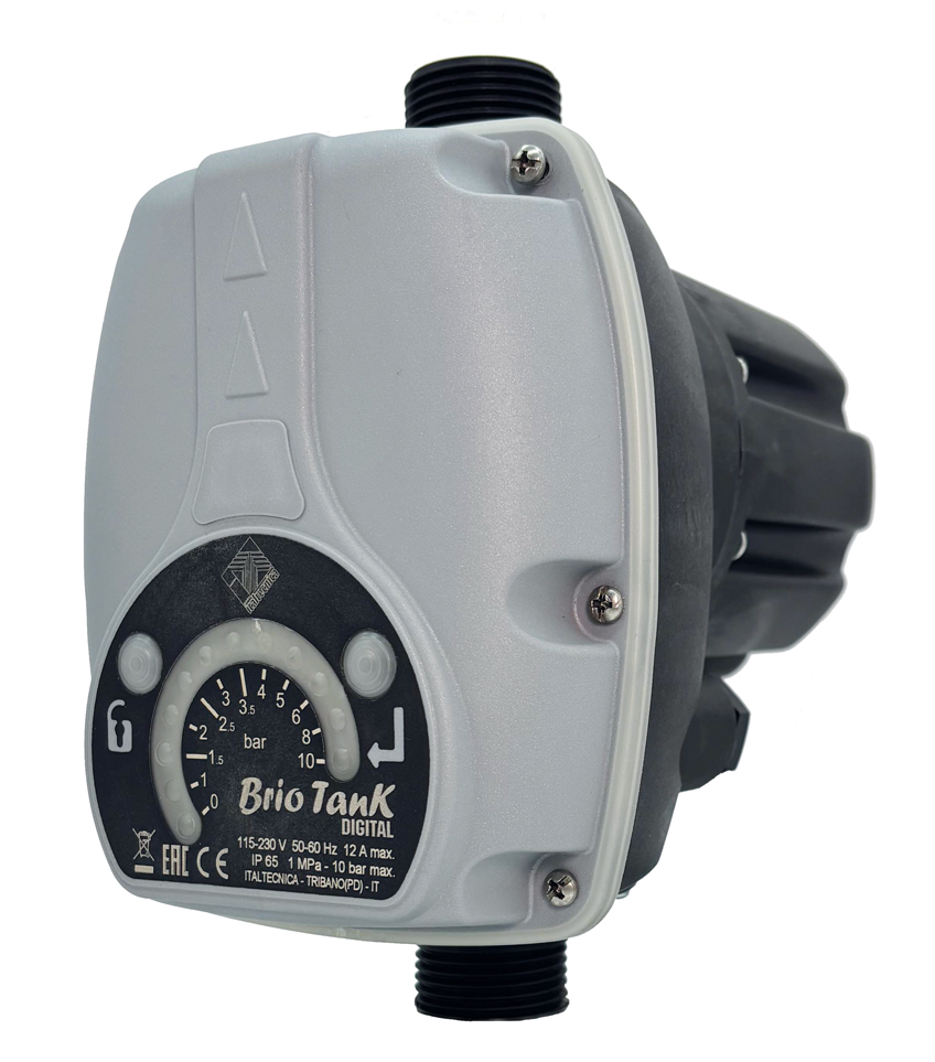 Presscontrol Brio TANK 2.0 digitale e cablato. Dispositivo Elettronico per Elettropompe - Italtecnica