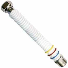 Tubo flessibile da 3/4 estensibile da 20 a 40 cm in acciaio inox AISI 316 Rivestito per acqua e gas