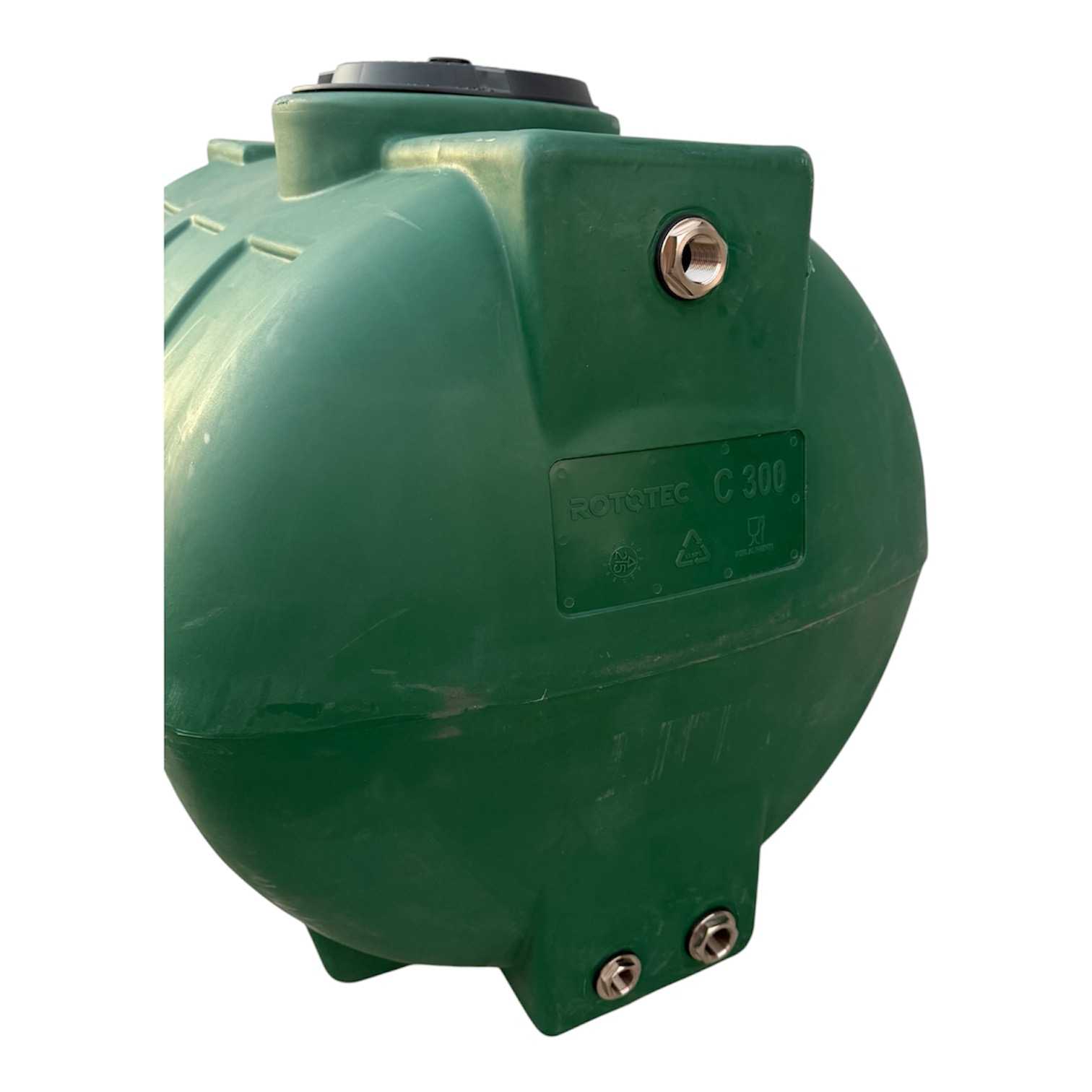 Serbatoio per Acqua Potabile Colore Verde Litri 300 Orizzontale - Rototec - immagine 2